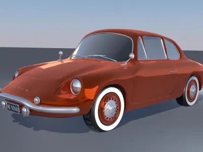 ALPINE GT4 1969 CAR Low-poly 3D model