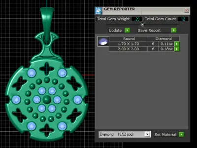 shield pendant luxury 3D print model