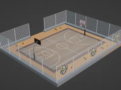 Basketball Stadium - Denver Nuggets Low-poly 3D model