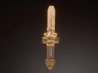 Ornate Vintage Wall Lantern Decorative Hanging 3D Lamp  3D model