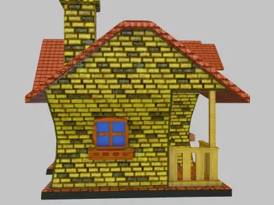 Cartoon House Free 3D model