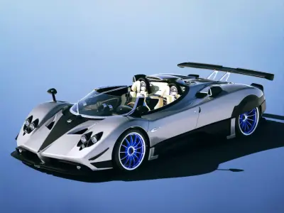 Pagani Zonda HP Barchetta 2021 Low-poly 3D model