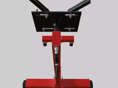 4-Stroke Engine Rotating Stand Low-poly 3D model