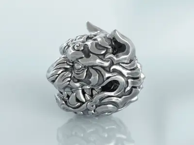 Tiger Charm and Bead 3D print model