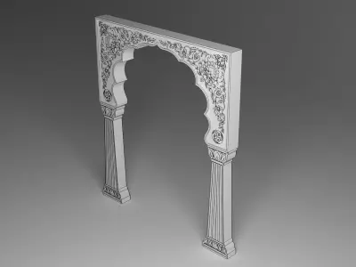 Indian Arch with Motif 3D model