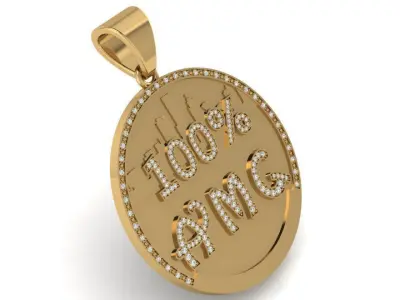 Circle Pendant 2934 3D print model