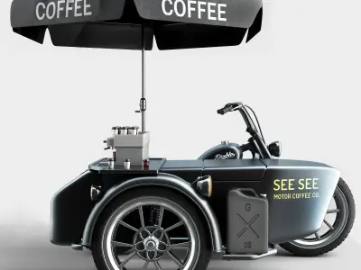 Motorcycle coffee 3D model