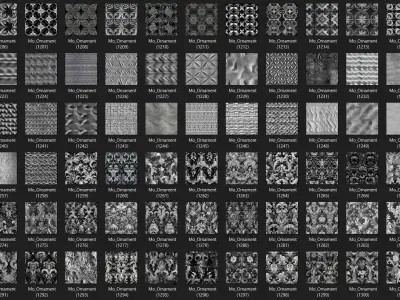 600 ornamental Pattern - 8k Res - Vol3 3D model