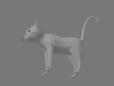 Low Poly Cat Low-poly 3D model