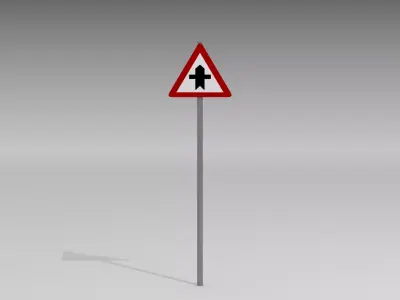 Junction with minor road 3D model