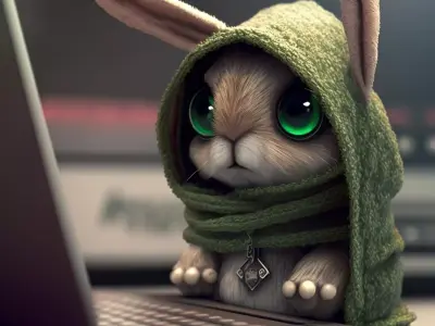 a cute rabbit 3D model