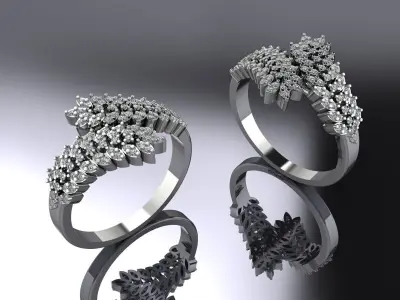 Jewelry Ring Gold 3D print model 46