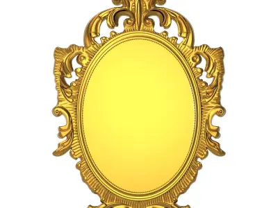 carved frame 3D model
