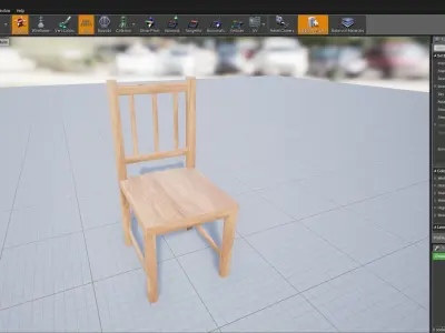 Chair low poly optimized Unreal Engine 4 Low-poly 3D model
