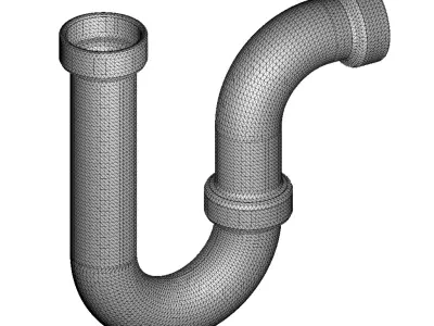 Basin P Trap Fitting 3D print model