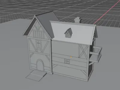 building  Low-poly 3D model