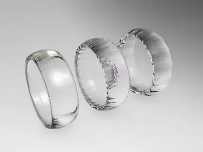 Ring three wedding rings Free 3D print model