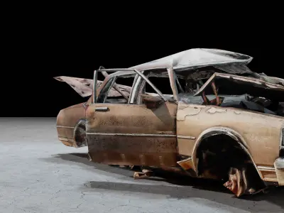 car crashed Low-poly 3D model