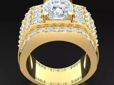 Luxury Men Rings Designs 6MR051 3D print model