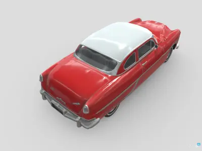 Hudson Hornet 1954 Low-poly 3D model