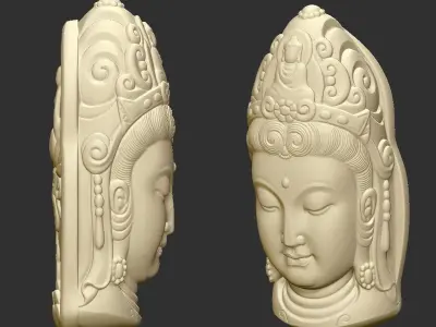 Kwanyin Head2 3D print model