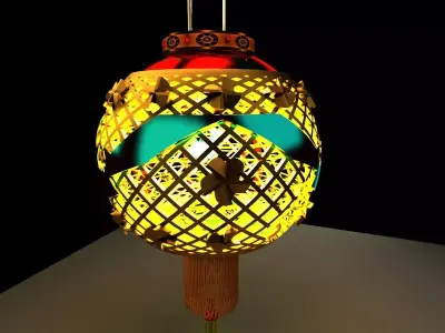 Chinese Red Lantern 3D model 62