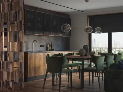 G-House modern living room interior design 3D model