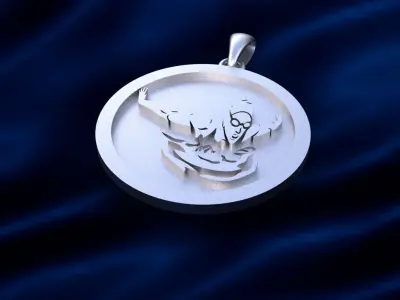 pendant swimmer 3D print model