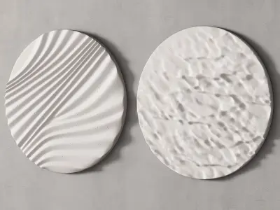 278 decorative wall art 10 round artworks P01 3D model