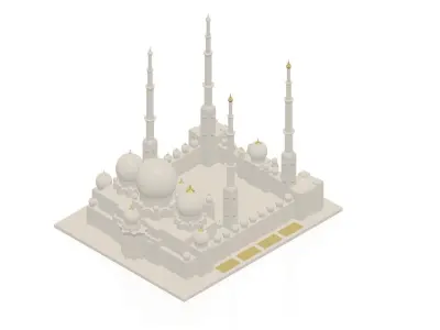 Sheikh Zayed Mosque 3D Printable Model 3D print model