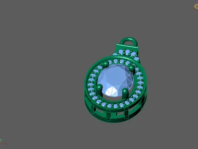 Women Pendants 3DM STL Pendant Renders Details 3D print model 3D print model