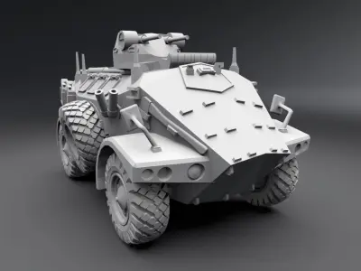 Panhard M3 Scale Model 3D print model