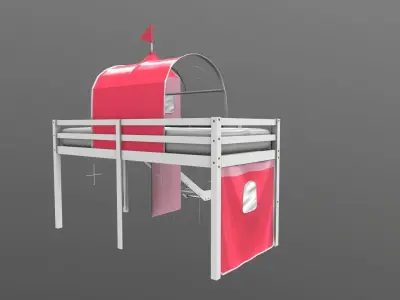 Children Loft Bed 3D model
