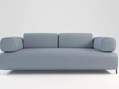 Compo sofa Low-poly 3D model