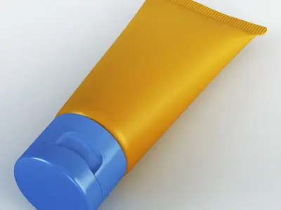 Cosmetic cream tube v 1 3D model
