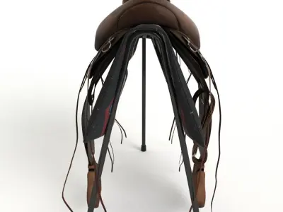 Western saddle 3D model