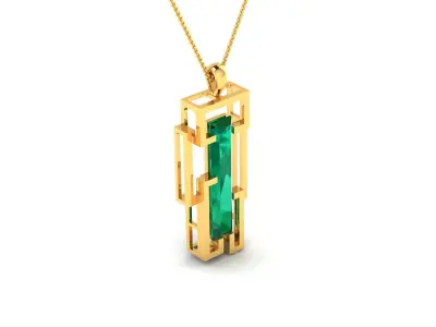 Solitaire Women Pendants 3dm STL OBJ FBX Render Details 3D print model 11