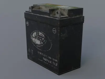 Automotive Battery Low-poly 3D model