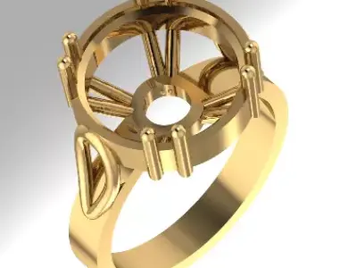 RING for stone 13mm Free 3D model