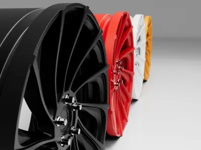 Vossen UV3 urban automotive sport car ring Low-poly 3D model