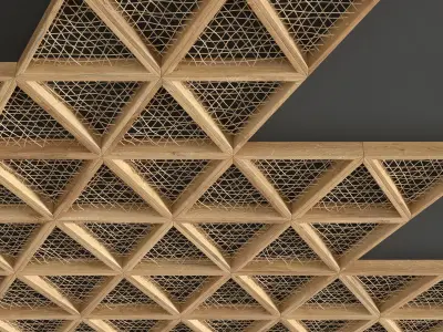 Ceiling tringle frame branch n1 3D model