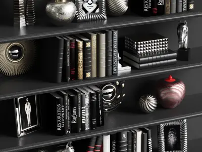 Decor Set 8 bookcase 3D model