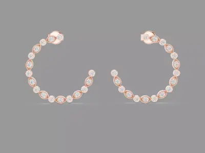 Diamond Hoops  3D print model