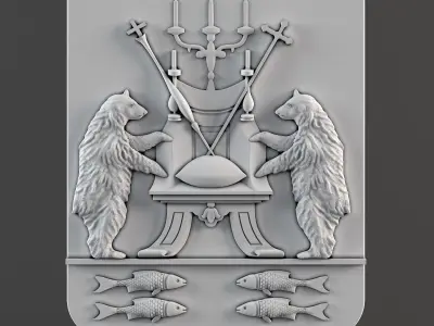 Coat of Novgorod 3D model