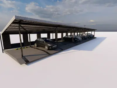 Roof Parking-Parking Lot 3D model