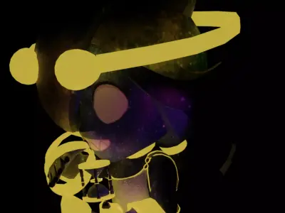 Celestial sonic hedgehog wallpaper Free low-poly 3D model