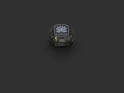 Luxury Lotus Ring 3D print model