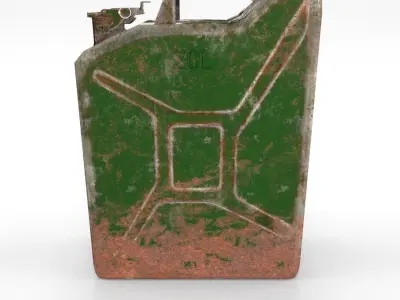 Jerry Can Low Poly Weathered PBR Low-poly 3D model