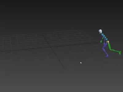 Running 2 skeleton 3D model