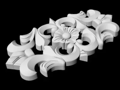 Central decor ornament for furniture 3D model 766